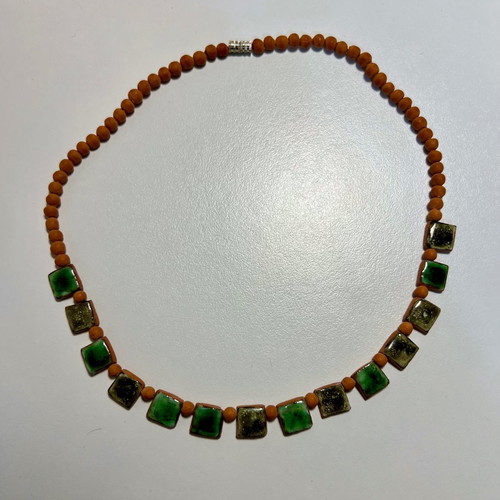 Handmade clay necklace
