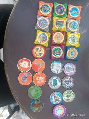 Pokémon caps used, set from various collections