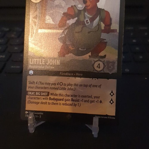 Disney Lorcana Inklands Little John Resourceful Outlaw Foil card like new