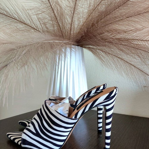 Zebra sandals new Tsoukalas Shoes size 37-38, 10 cm heel