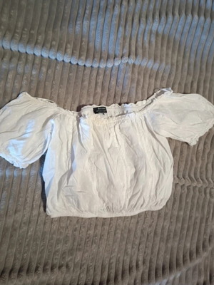 Bershka Λευκό Crop Top Σαν Καινούργιο XS