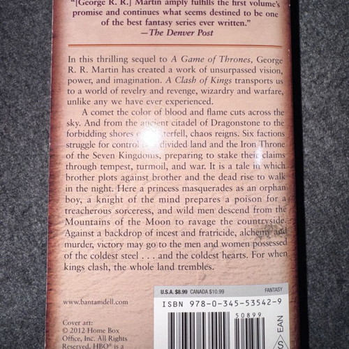 Game of Thrones A Clash of Kings by George R. R. Martin used