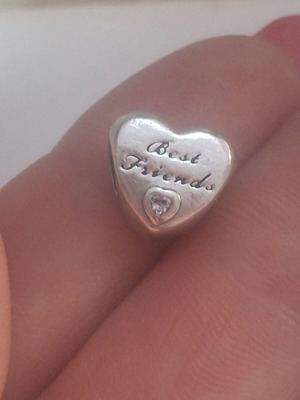 Pandora Charm Heart with Zircon Stone like new