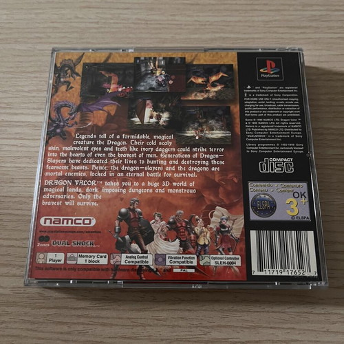 Dragon Valor PlayStation (PS1) mint action RPG with dual CD