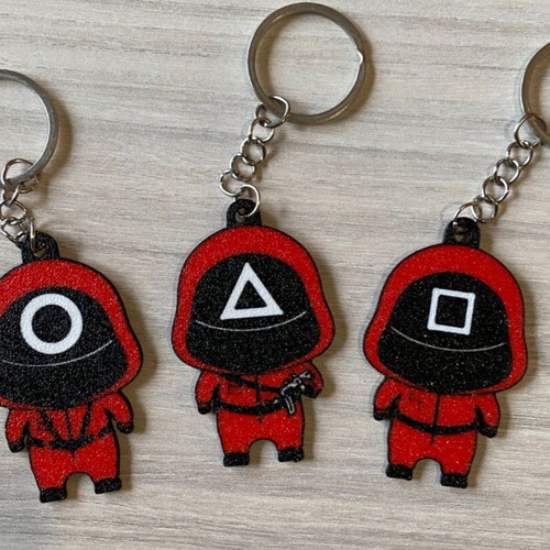 Squid Game Keychains New 3D Printed