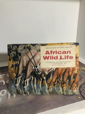 African Wild Life vintage Brooke Bond tea cards complete set used