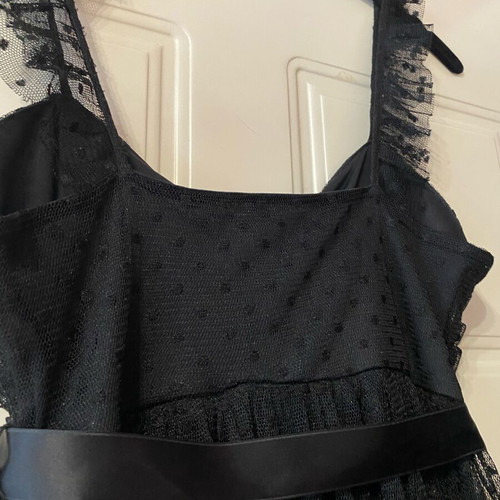 Attrattivo black tulle dress like new with satin belt