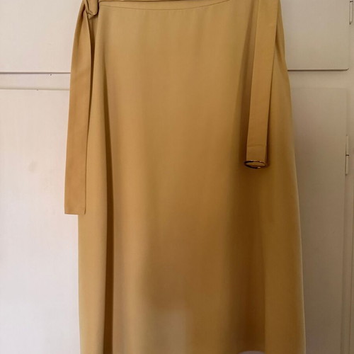 Mango yellow midi skirt XL like new