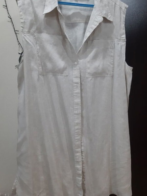 H&M Gray Sleeveless Shirt XL Wide Fit New With Pockets