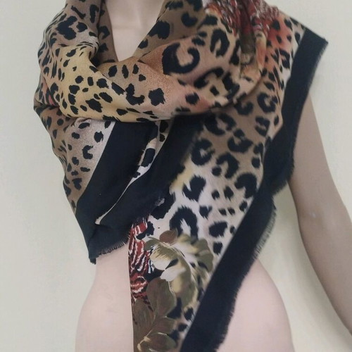 Leopard print pashmina new, scarf and pareo