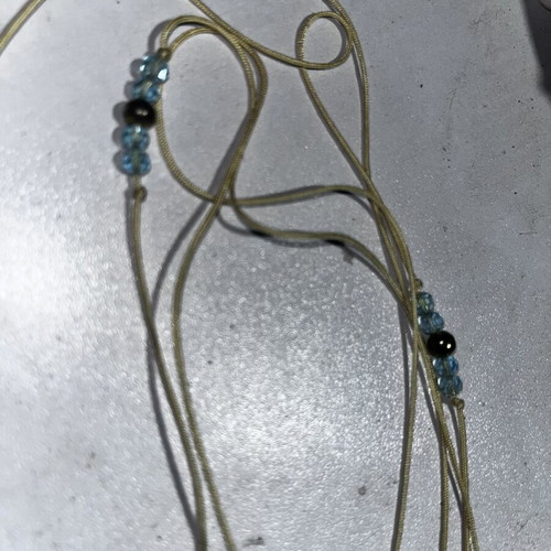 Handmade necklace turquoise new with adjustable macrame cord