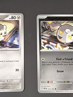Togedemaru set like new, normally and reverse holo
