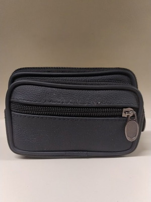 Borsellino leather hand and belt bag new black