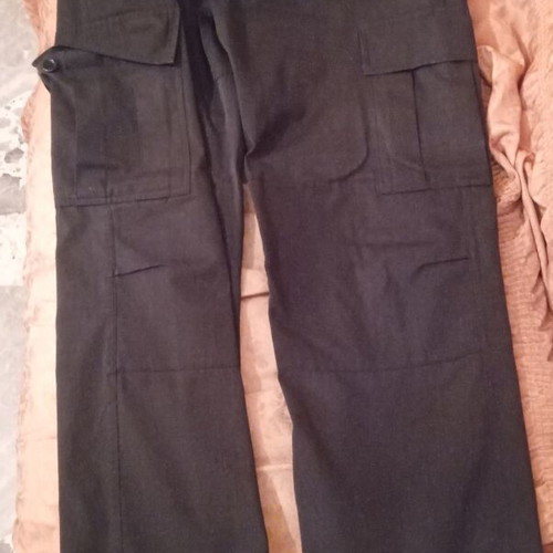 Men's military-style pants black, like new, size 46