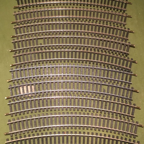 Jouef curved rails HO scale 1/87 used, set of 25 pieces