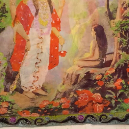 Jean Paul Gaultier Hindu Goddess Mesh Pareo used, multicolor, SS 1998