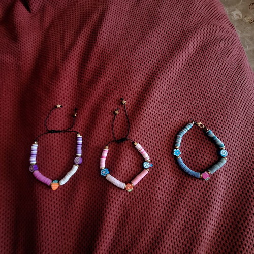 Set of 3 handmade beaded bracelets