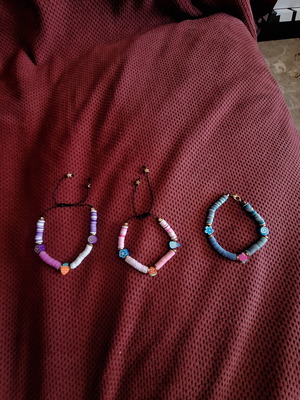 Set of 3 handmade beaded bracelets