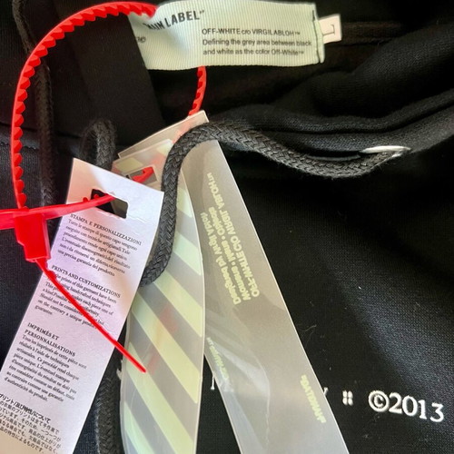 Off White hoodie black size Large new