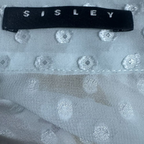 Sisley sheer polka dot blouse, pale green, XS