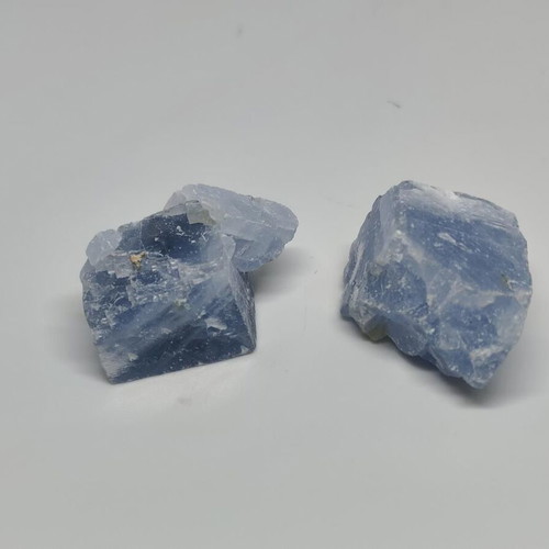 Blue Calcite natural raw mineral, like new