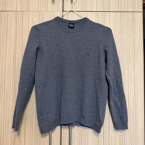 Boss men's sweater used, gray, wool, size small