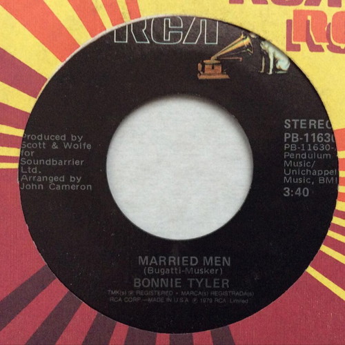 Bonnie Tyler Married Men vinyl record like new, pop