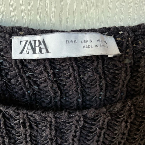 Zara long sweater like new, black, size S