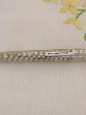 Patented Sterling silver mechanical pencil used, late 19th early 20th century