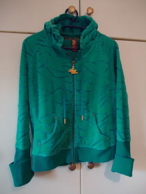 Hooded jacket turquoise like new, size M