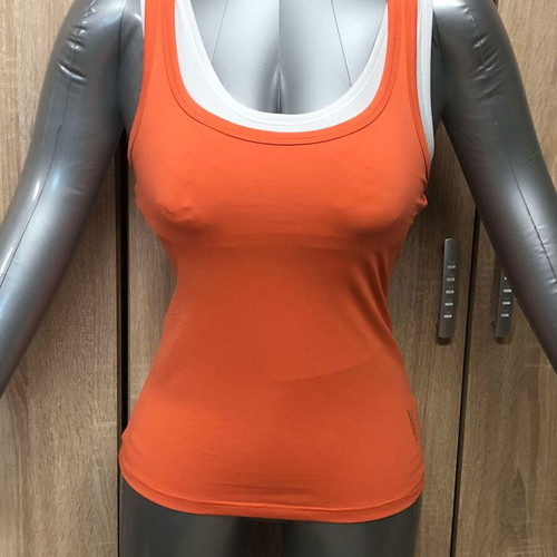 Venice Beach top used, size XS, white and orange