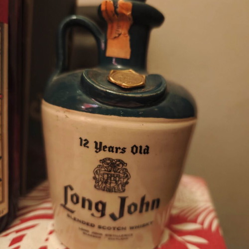 Long John 12 Years Old Vintage Ceramic Scotch Whisky Bottle like new