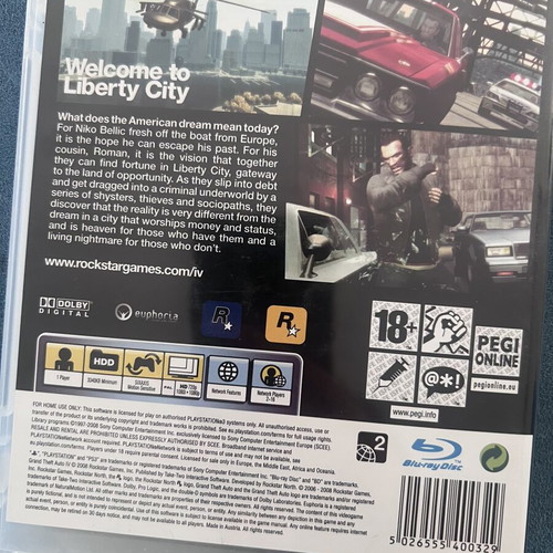 Grand Theft Auto IV PS3 game like new with Los Santos map