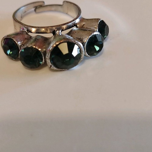 Ring with green and blue stones like new