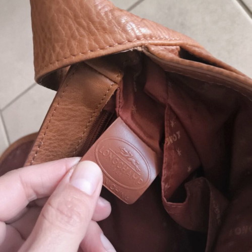 Longchamp leather shoulder bag brown like new