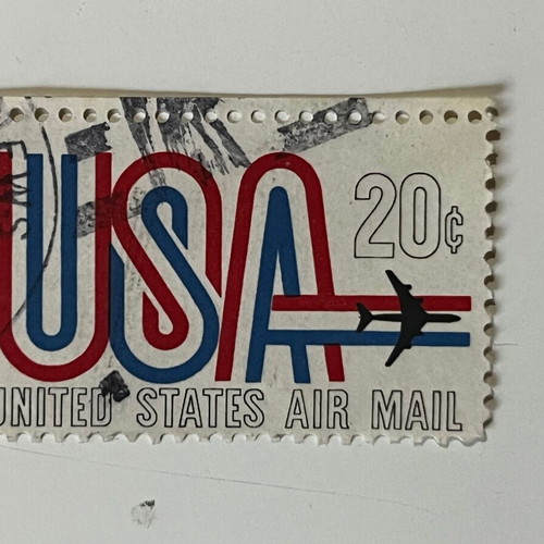 Vintage United States Air Mail Jet Stamp 1968 used