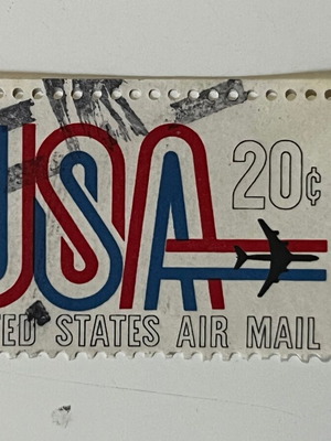 Vintage United States Air Mail Jet Stamp 1968 used