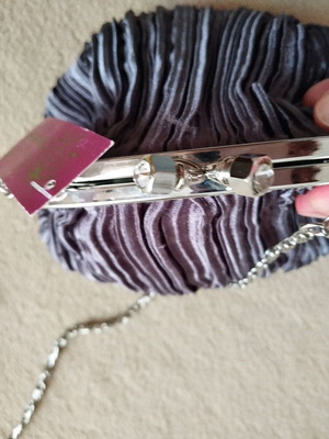 Evening bag new, shoulder, silver