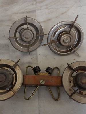 Portable outdoor cooking stove double burner used