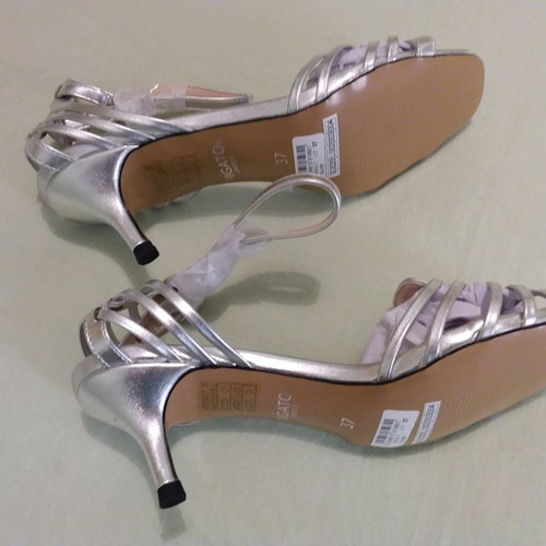 Migato sandals new, size 37, silver, 5 cm heel