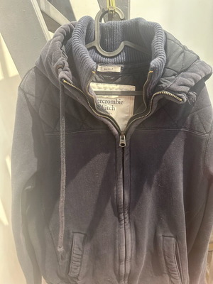 Abercrombie men's jacket-thick cardigan like new, size Large, blue