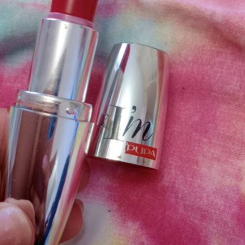 Pupa lipstick used, beautiful red