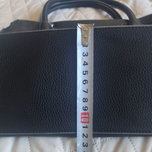Onyx bag new black leather with short and long removable strap
