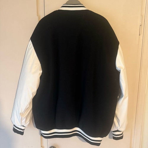 Tally Weijl college jacket like new, black and white with leather sleeves