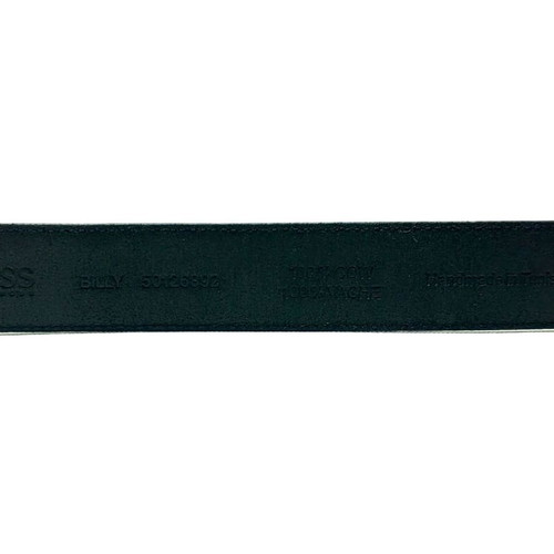 Boss leather belt gift set with 2 interchangeable gunmetal buckles