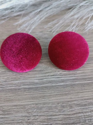 Handmade velvet earrings like new