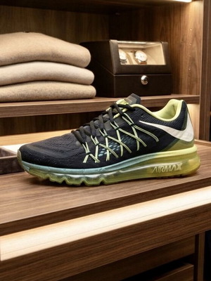 Nike Air Max 2015 sneakers men's US 11 black volt