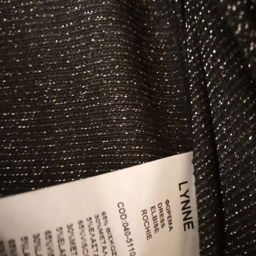 Winter evening dress Lynne Large dark gray with silver thread like new