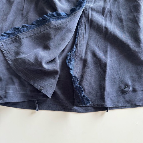Max Mara silk blouse size EU 38 like new, blue with lace