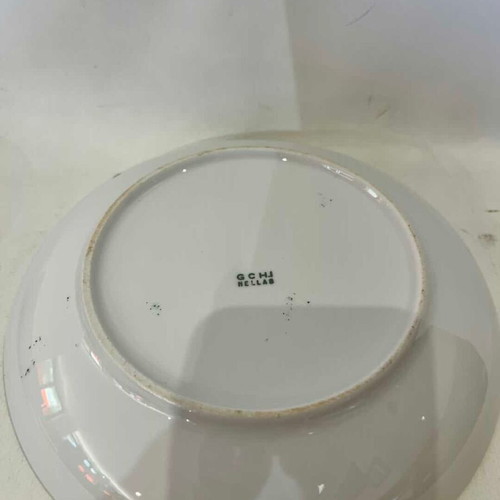 Rose Medallion porcelain plates set of 2 used, vintage 3.5x20.5 cm